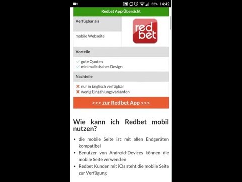 Redbet mobile App - redbet.com Handy Tutorial
