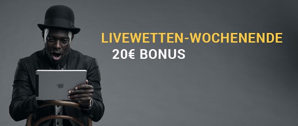 Livewetten-Wochenende: 20€ Bonus bei xTiP