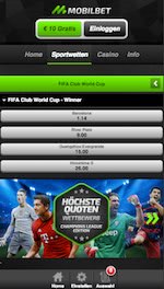 Klub Weltmeisterschaft Gewinner Quoten bei Mobilbet