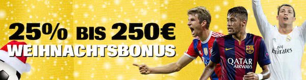 Der Interwetten Weihnachtsbonus 2015