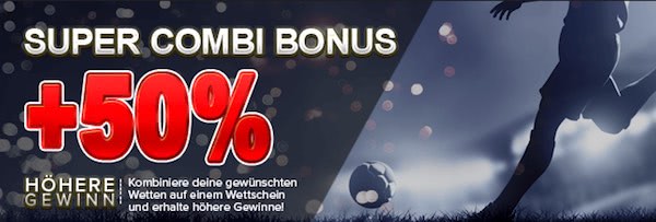 Der Kombibonus bei Tipbet bis zu 50%