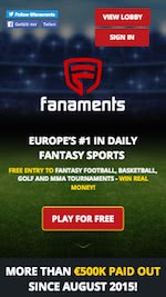 Fanaments Startbildschirm DFS Wetten