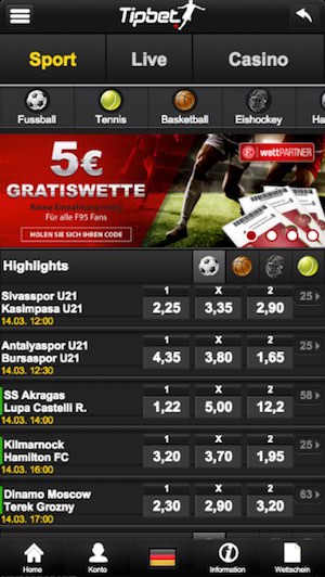 5 Euro Gratis bei Tipbet mit Code F95FREE