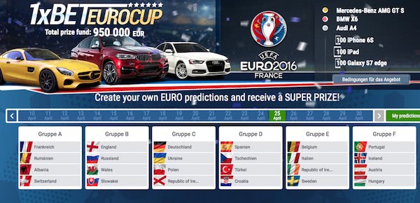 1xbet Prediction Tippspiel Europameisterschaft
