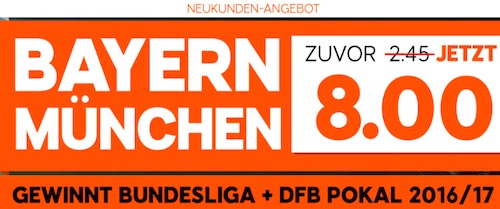 Quotenangebot bei 888sport zu Bayern Muenchen