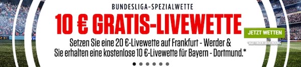 Gratis-Livewette zu Bayern München - Dortmund bei Ladbrokes