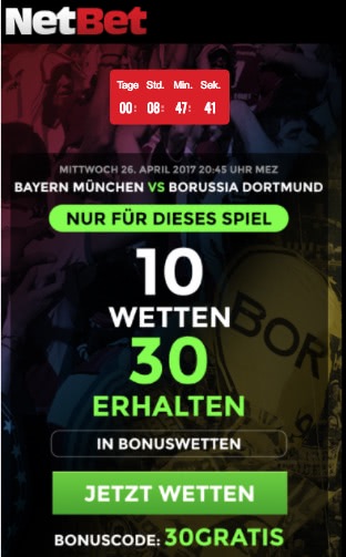 DFB-Pokal Halbfinale Bayern München vs. Borussia Dortmund Netbet Bonus 