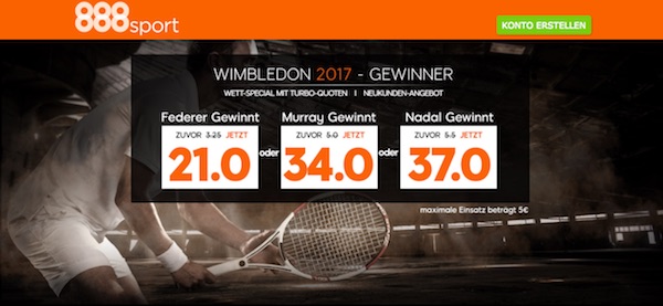 Wir wird Wimbledon Sieger 2017? Top-Quoten bei 888sport!