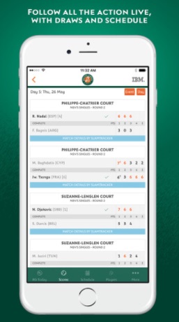 Roland Garros: Tennis App zu den French Open