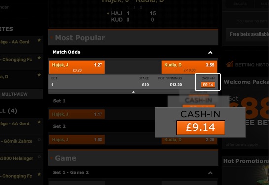 888sport Cash Out Option