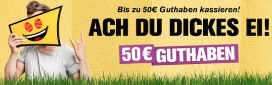 50€ Bonus-Guthaben bei Interwetten zu Ostern