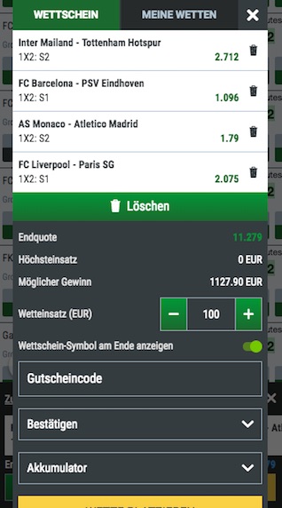 Mobiler Wettschein bei Melbet