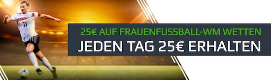 25€ Gratiswette zur Frauen WM 2019