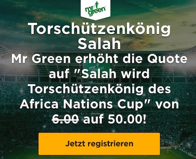 Quotenboost auf Mo Salah wird Afrika Cup Torschützenkönig