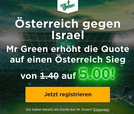 Mr Green Quotenboost zu Österreich - Israel