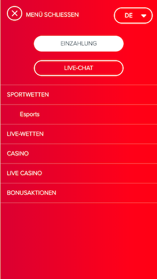 Live Chat Support bei der Legolas.bet App