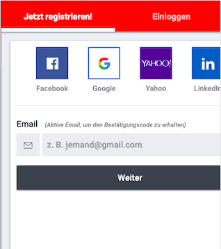 Registrierung bei Betano mobile