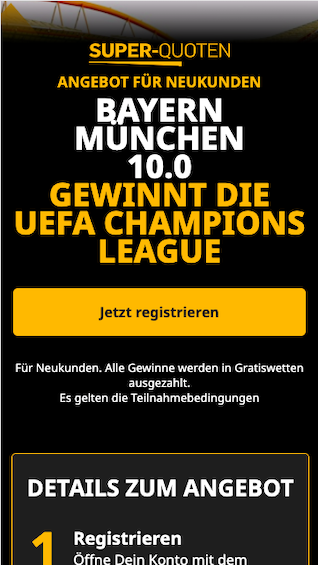 Betfair Quoten-Boost zu Bayern München vs. PSG