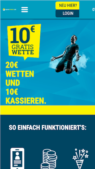 Gratiswette für die erste Runde des DFB-Pokals in der Sportwetten.de App für Android & iPhone