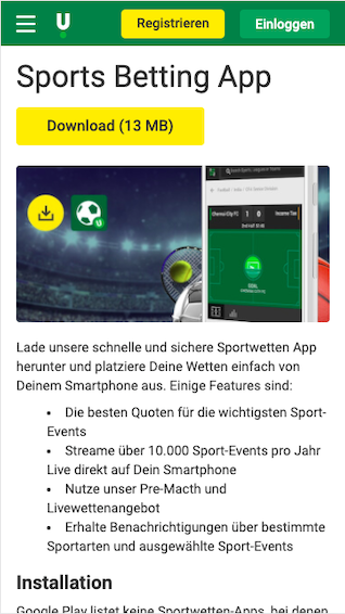 Unibet Android APK App