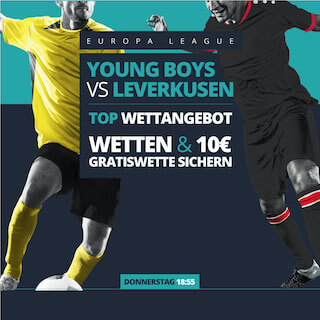 10 Euro Freebet für Young Boys Bern - Bayer Leverkusen in der Novibet App für Android & iPhone