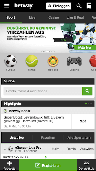 Betway mobile auf Smartphones und Tablets unterwegs nutzen