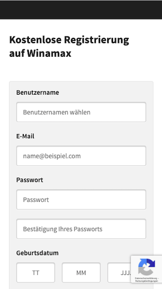 Registrierung in der Winamax App für Android & iPhone