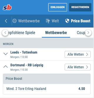 cotas aumentadas sportingbet