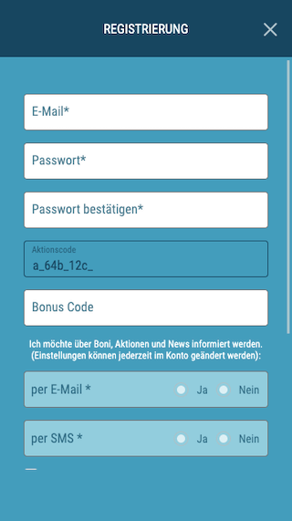 Alles zur Registrierung in der Sportwetten.de App für iPhone & Android