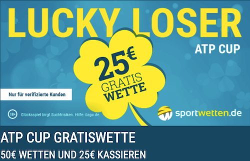 25 Euro Freebet zum ATP Cup 2022 in der Sportwetten.de App für Android & iPhone