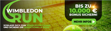 10 000 Euro Bonus beim Wimbledon 2022 Rund in der Happybet App für Android & iPhone