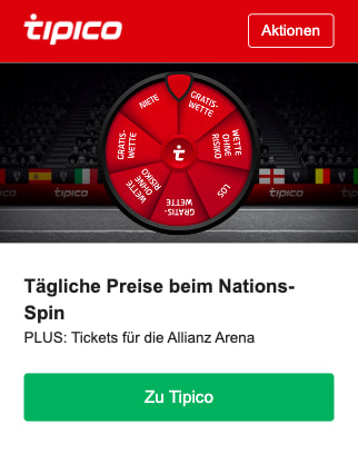 Freebets und Wetten ohne Risiko beim Nations Spin in der Tipico App für Android & iPhone