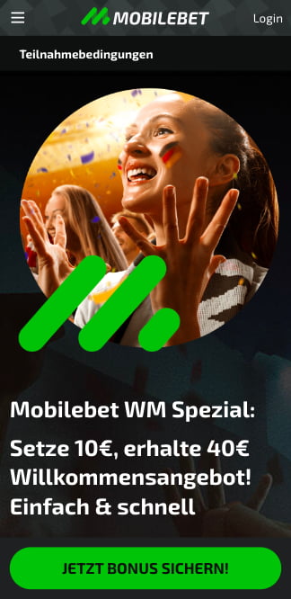 Jetzt extra 40 Euro mit dem WM 2022 Bonus für Katar in der Mobilebet App für Android & iPhone sichern