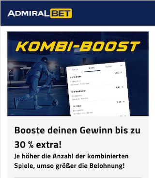 +30% Kombi-Boost in der ADMIRALBET App für Android & iPhone