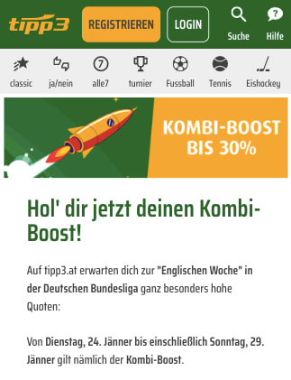 Bis zu 30% zusätzlich mit dem Kombi-Boost für die deutsche BuLi in der Tipp3 App für Android & iPhone