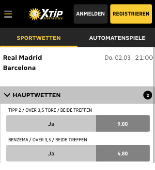 Satte Quotenboosts für Real Madrid - FC Barcelona in der Merkur Sports App für Android & iPhone