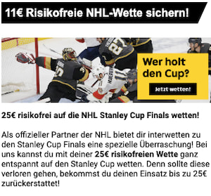 25 Euro Wette ohne Risiko im NHL Stanley Cup Finale 2023 mit der Interwetten App für Android & iPhone