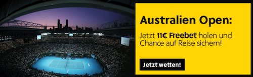 Australian Open 2024 Freebet von Interwetten