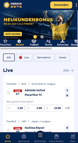 Merkur Bets App Startseite
